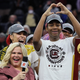 Aliyah Boston of the South Carolina Gamecocks celebrates with her teammates after defeating the UConn Huskies 64-49 during the 2022 NCAA Women’s Basketball Tournament National Championship game in Minneapolis, Minnesota.
